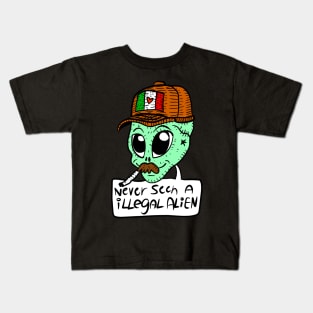 a illegal alien in perfect disguise. democratic cartoon. Kids T-Shirt